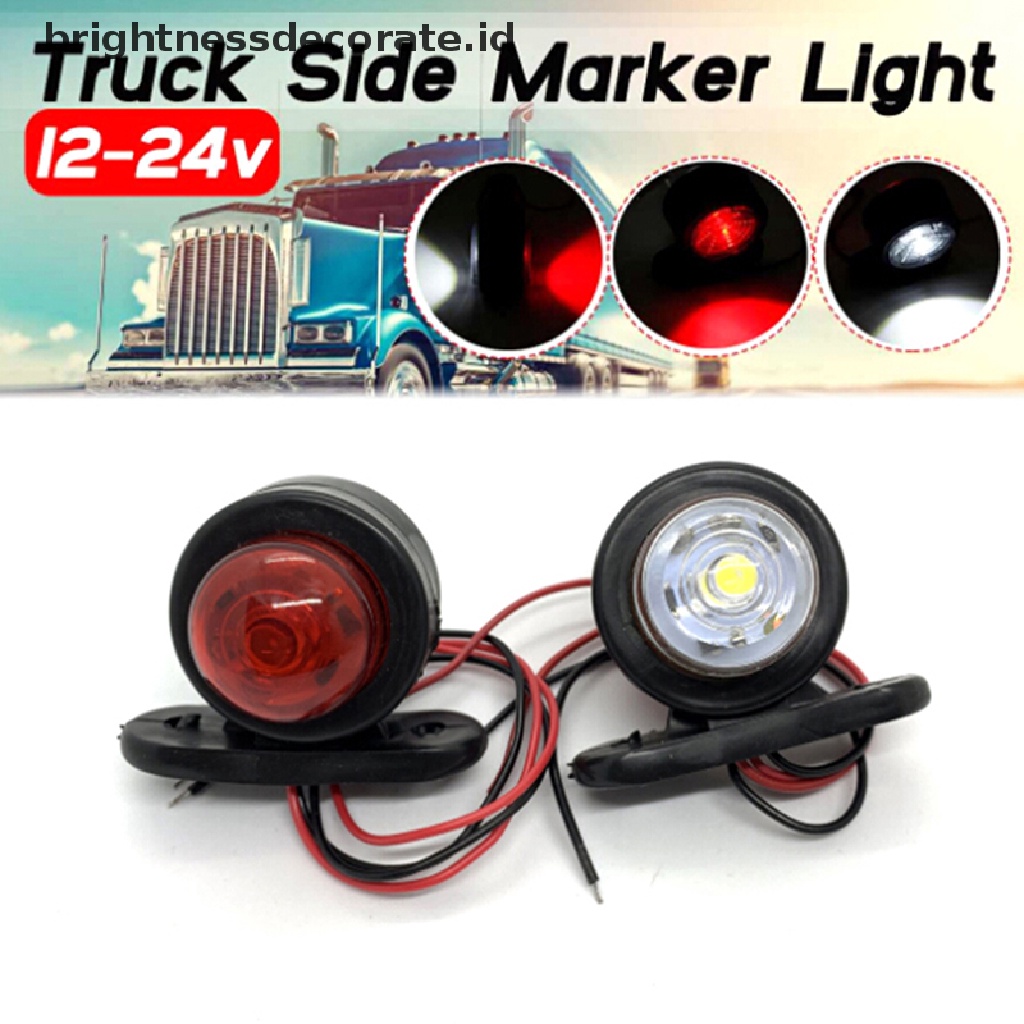 Lampu Led Penanda Sisi Ganda Warna Putih Merah Untuk Mobil Truk Trailer Lorry Caravan