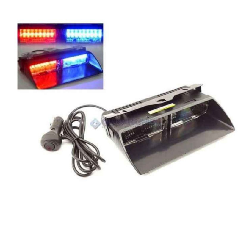 Lampu Strobo Federal Signal Viper S2 Dashboard Light 18 Mode (16W), Warna: Merah Biru