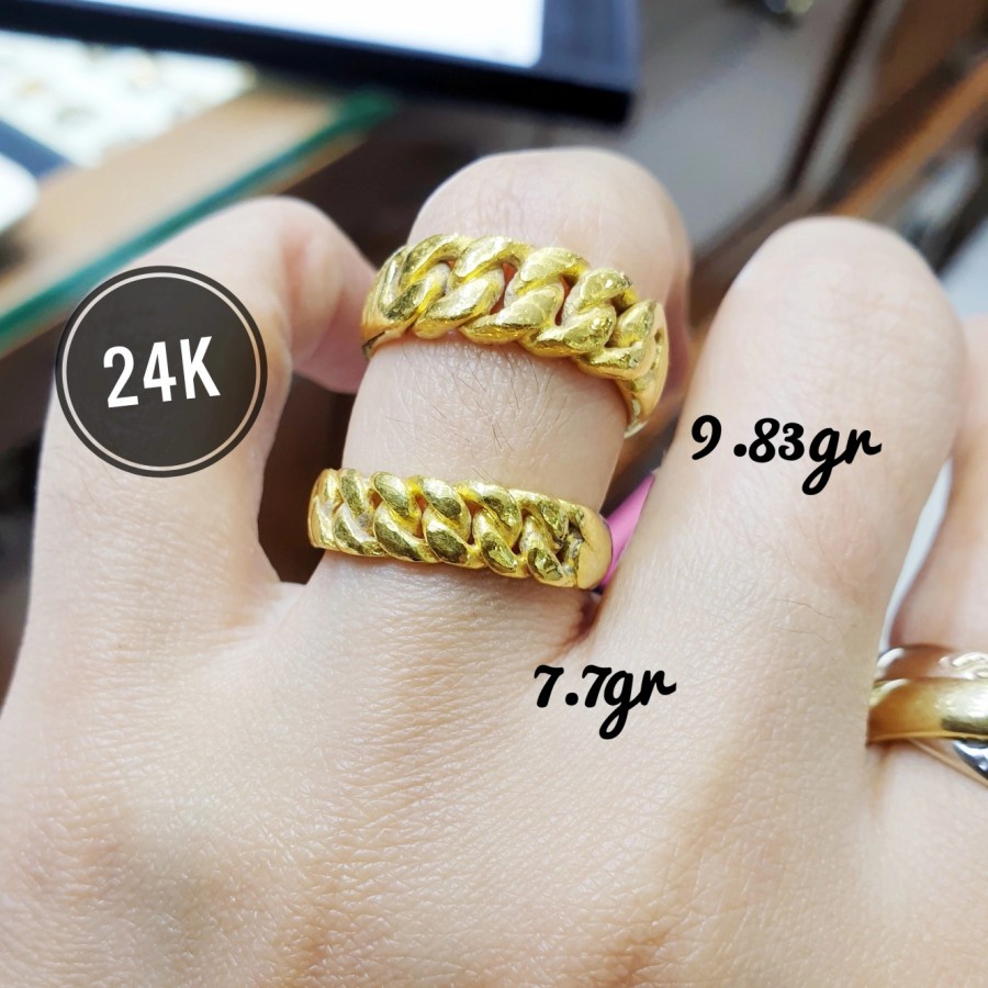 CINCIN EMAS PRIA WANITA 24K SISIK NAGA LIMITED EDITION