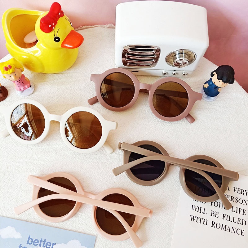 2021 Korea Retro Kacamata Anak Fashion Bulat Kacamata Anak-anak Lucu Warna Permen