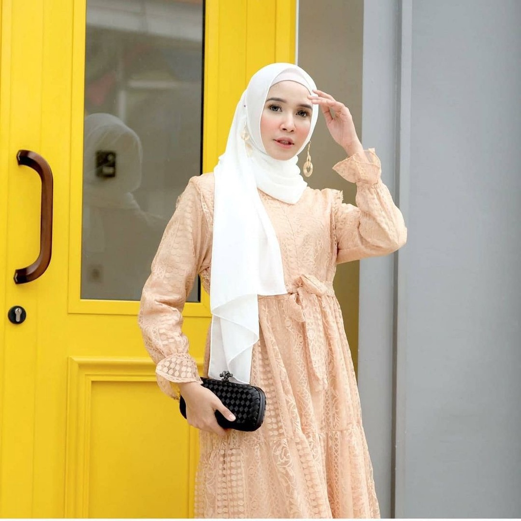 Shabby Brocade Maxy Sheryl dress ootd kondangan lamaran vintage style dress pantai / Gamis Syar’i Wa