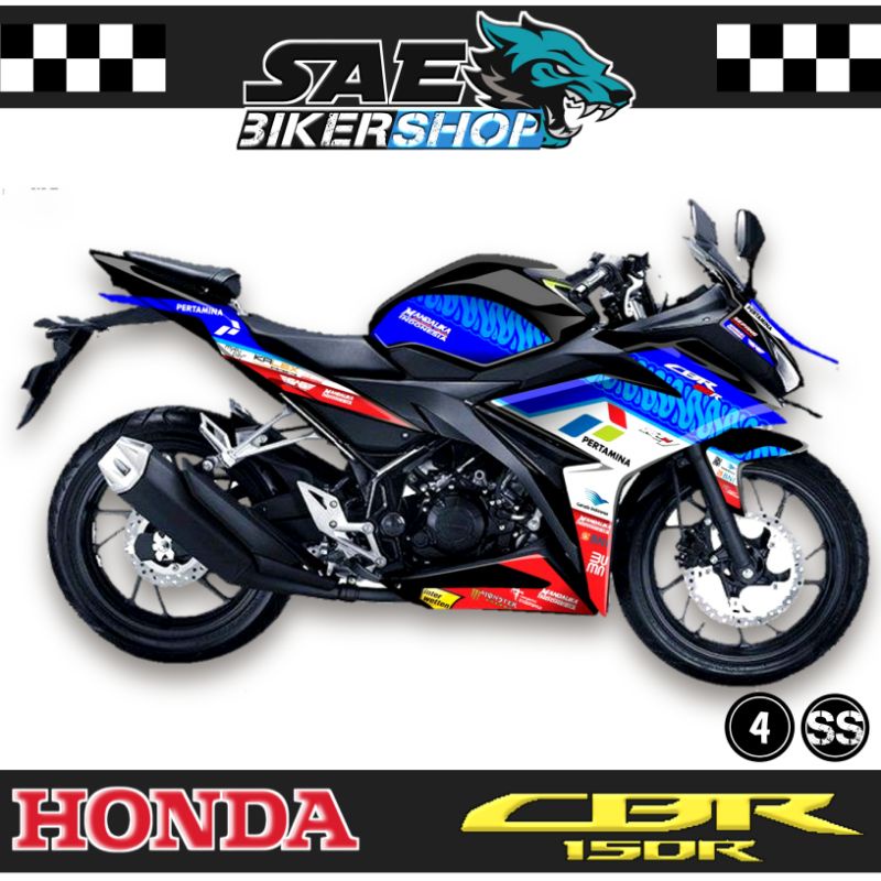 Striping Sticker Stiker Semifullbody CBR150R Facelift CBR Facelift Mandalika Racing Team
