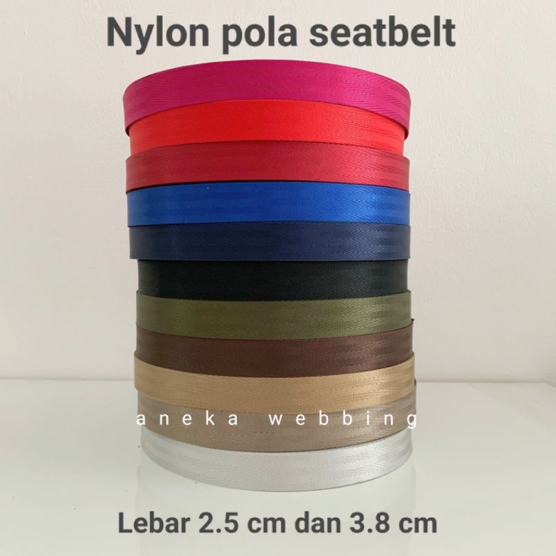 1 rol webbing 2.5 cm nylon seatbelt 45m