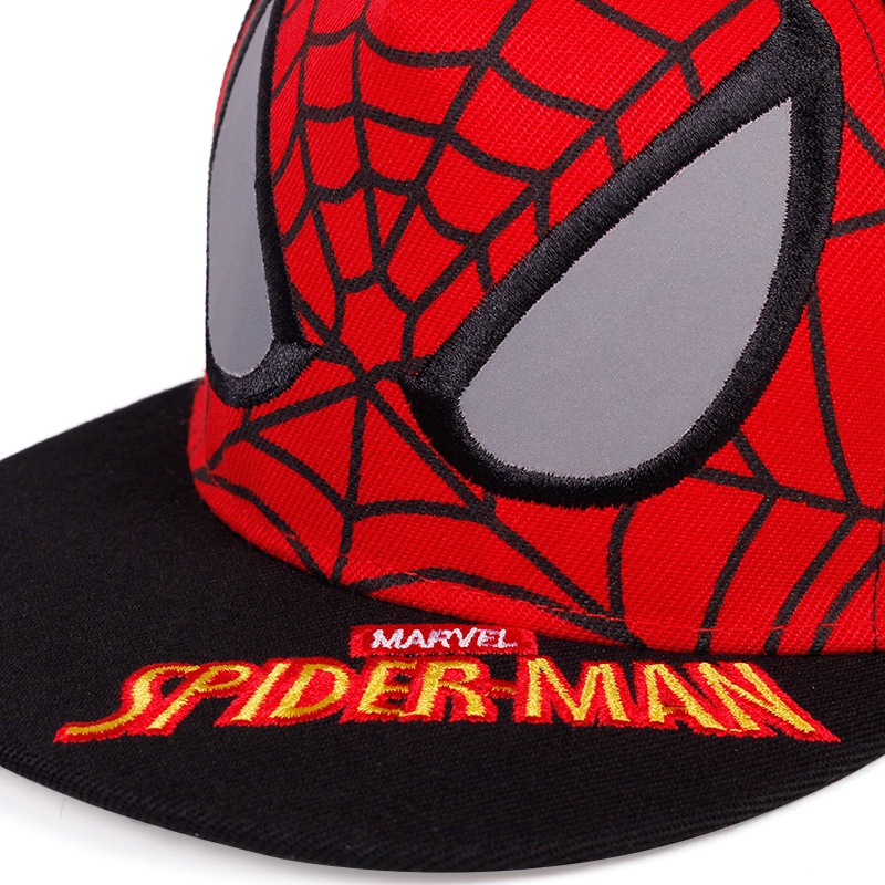 Topi Baseball Motif Bordir Kartun Spiderman Bahan Katun Gaya Hip Hop Untuk Anak