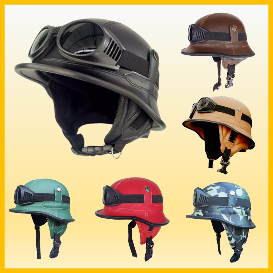 HELM NAZI KACAMATA/HELM RETRO KLASIK