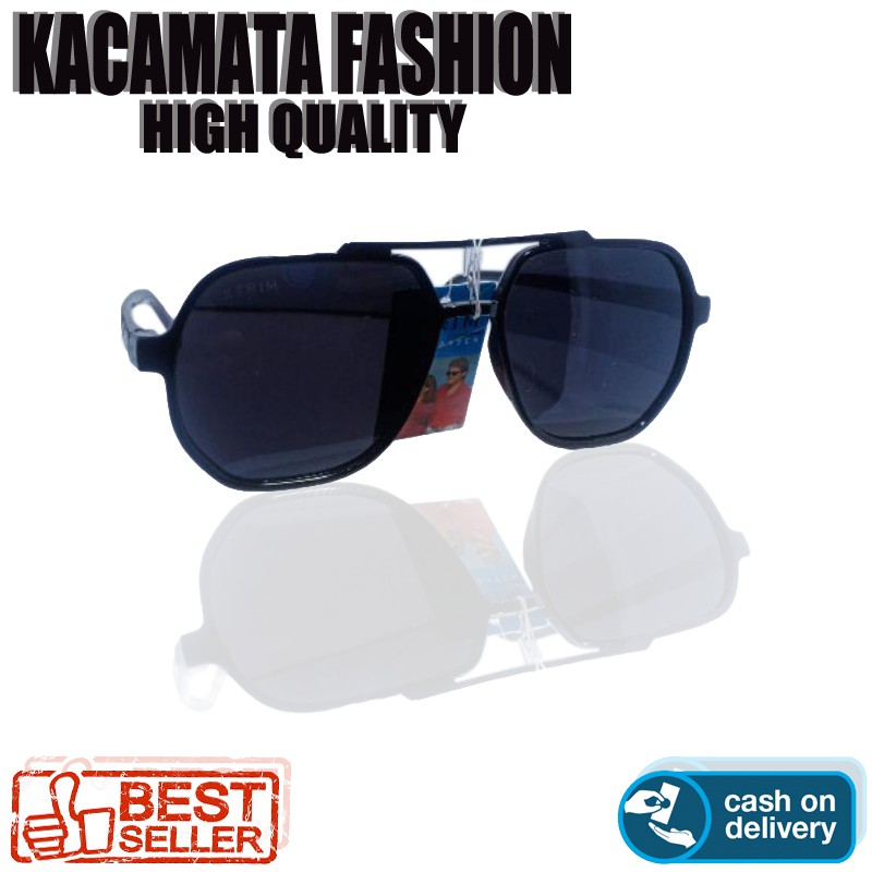 Kacamata Gaya Kacamata Fashion Black Transparan Pria Wanita Kacamata Normal Glasses Unisex