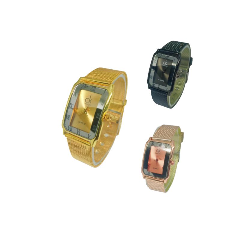 Jam Tangan Wanita & pria CK Rantai Tali  Kotak