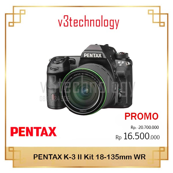 Pentax K-3 II Body Only - Kamera DSLR dengan Sensor APS-C 24.35MP dan Stabilisasi Sensor-shift
