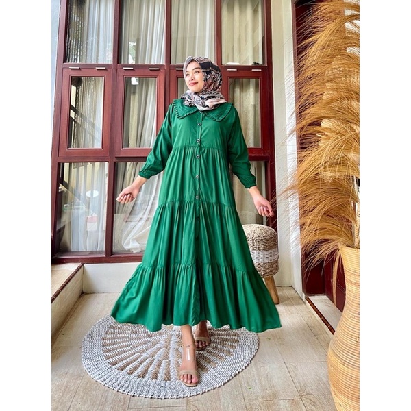 gamis twil ori super busui kancing depan