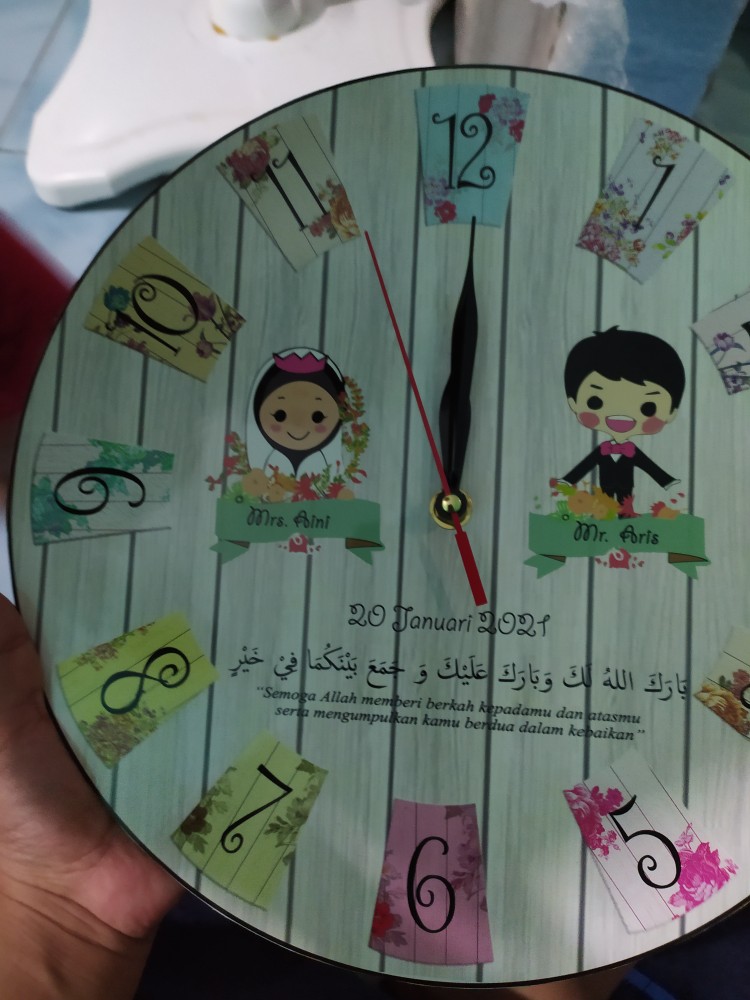 Jam Dinding Murah Kado Pernikahan Souvenir Dekorasi