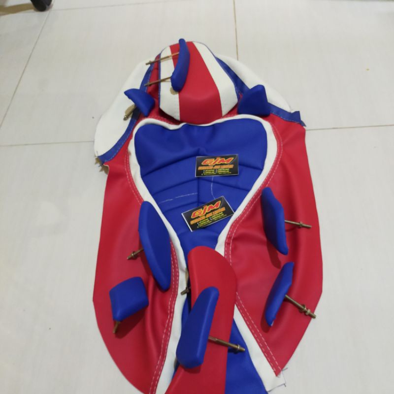 Sarung/cover jok Mio smile modifikasi-kulit jok Mio smile full MBtech
