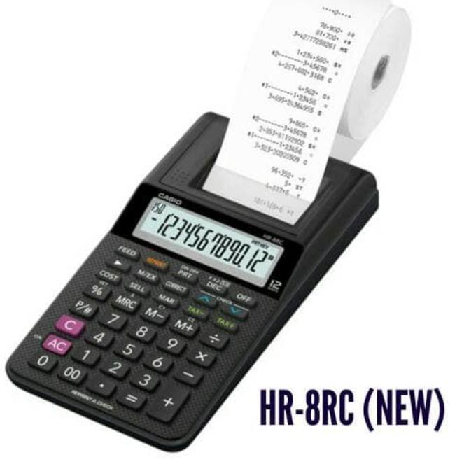 

Paket CASIO HR-8 RC + KERTAS + TINTA - Kalkulator/CALCULATOR Print 8RC