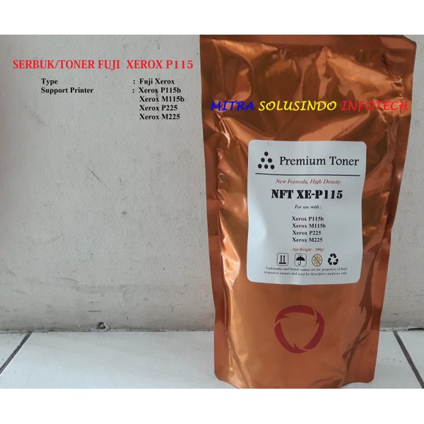

Bubuk Serbuk Toner Refill Fuji Xerox P115 P115w M115w M115 Monochrome 500gr