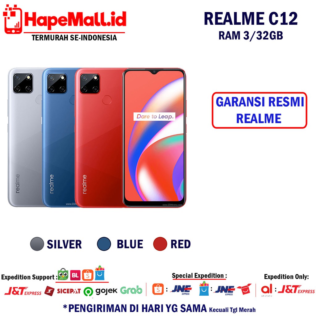 REALME C12 RMA 3/32GB GARANSI RESMI REALME INDONESIA TERMURAH