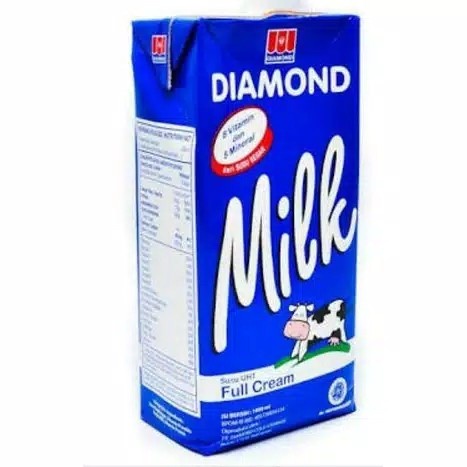Susu Diamond UHT 1 Liter / Diamond Milk Full Cream / Cokelat
