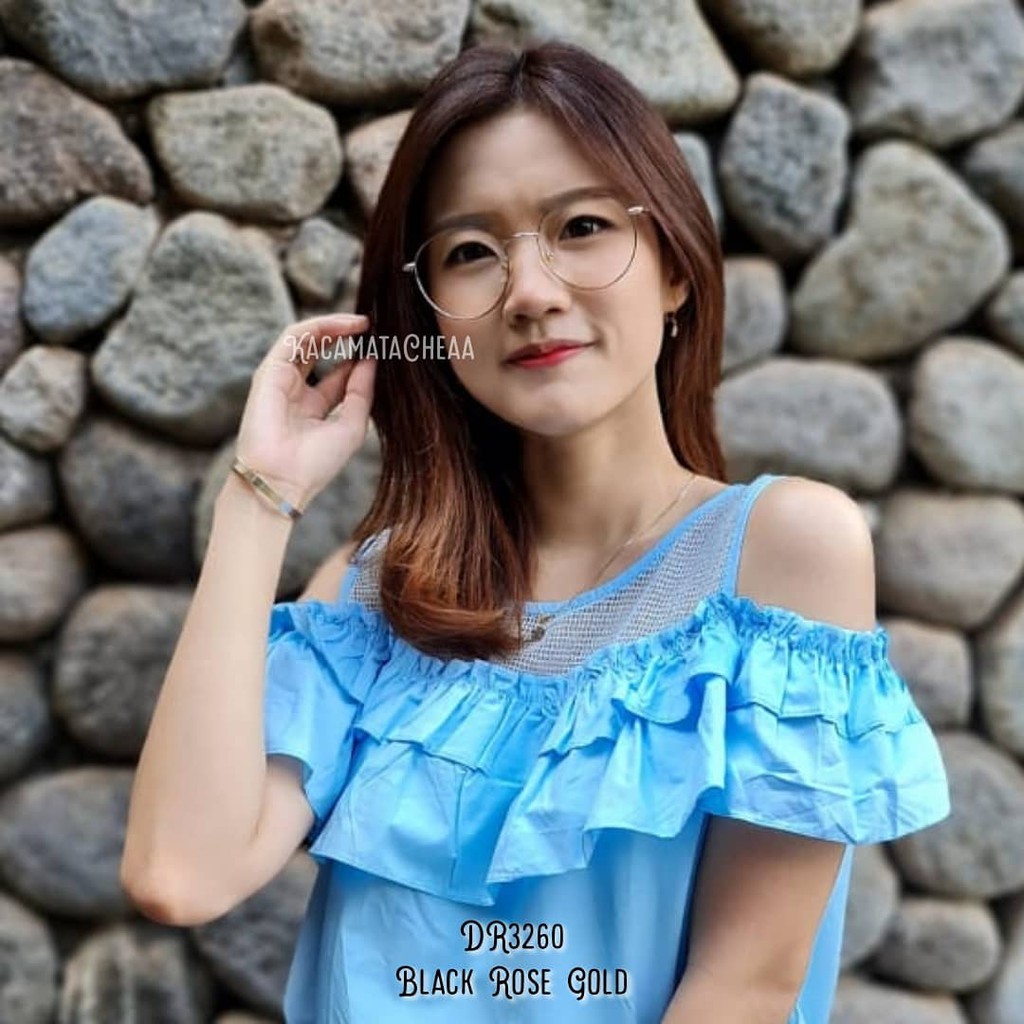 KACAMATA BULAT BESAR BESI UNISEX DR3260