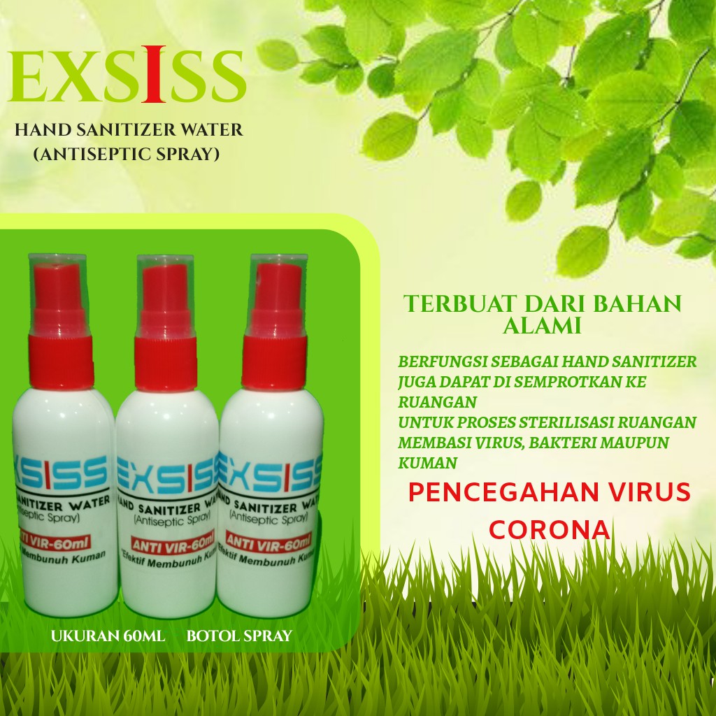 Hand Sanitizer Antiseptik botol spray 60 ml Standart WHO