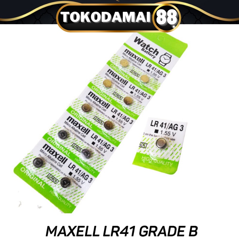 Baterai Maxell LR41 LR 41 SR41 AG 3 SR 41 AG3 G3