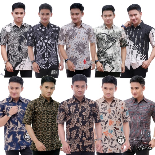 KEMEJA BATIK PRIA LENGAN PENDEK BATIK PUTRAMAHKOTA SIZE M L XL ATASAN BATIK PRIA