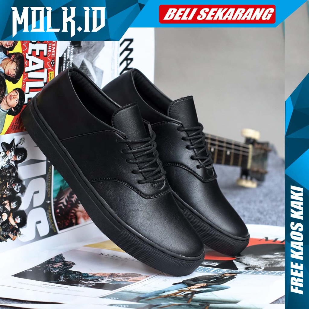 MOLK|Sepatu Formal Casual Pria Sepatu Oxford Pria Kulit Syintetik Trendy Fashion Kerja Kantor Sekolah Original Footwear