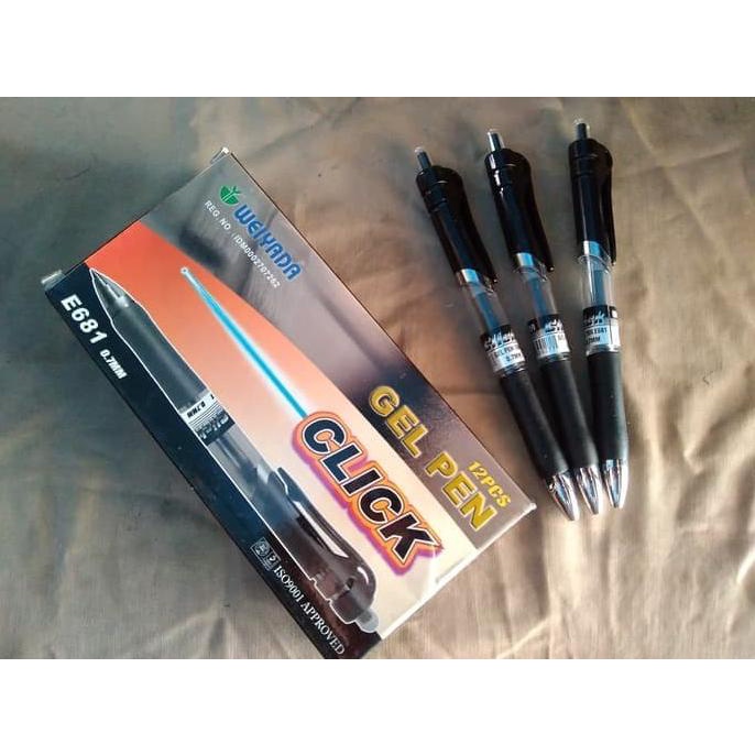 

>>>>>] PULPEN WEYADA HITAM GEL PEN E681 0.7 / E-681