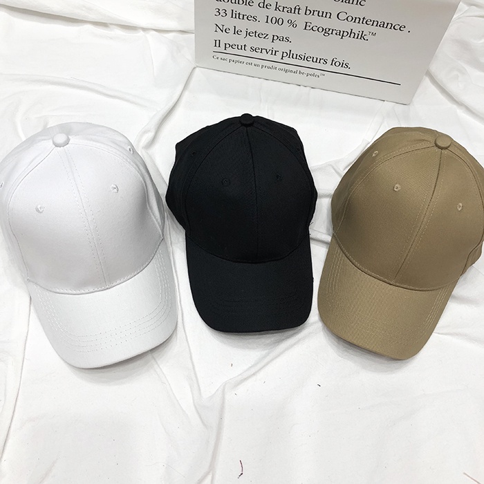 Topi Baseball Casual Gaya Korea Retro Warna Polos Untuk Pria / Wanita