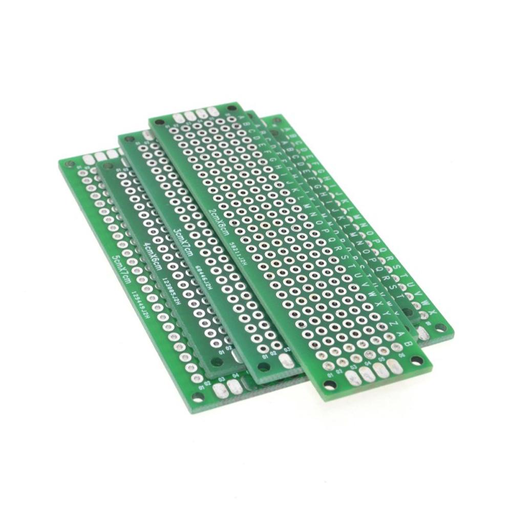 Papan Sirkuit Cetak Agustina 2x8cm 3x7cm Double Side Circuit Board Test Protoboard 5x7 4x6 3x7 2x8cm 5x7cm Papan Tempat Roti