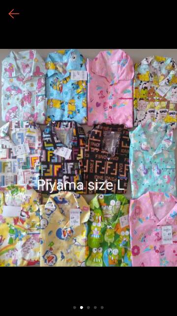 Baju tidur KIDS SIZE (M,L,XL) (bisa pilih motif)