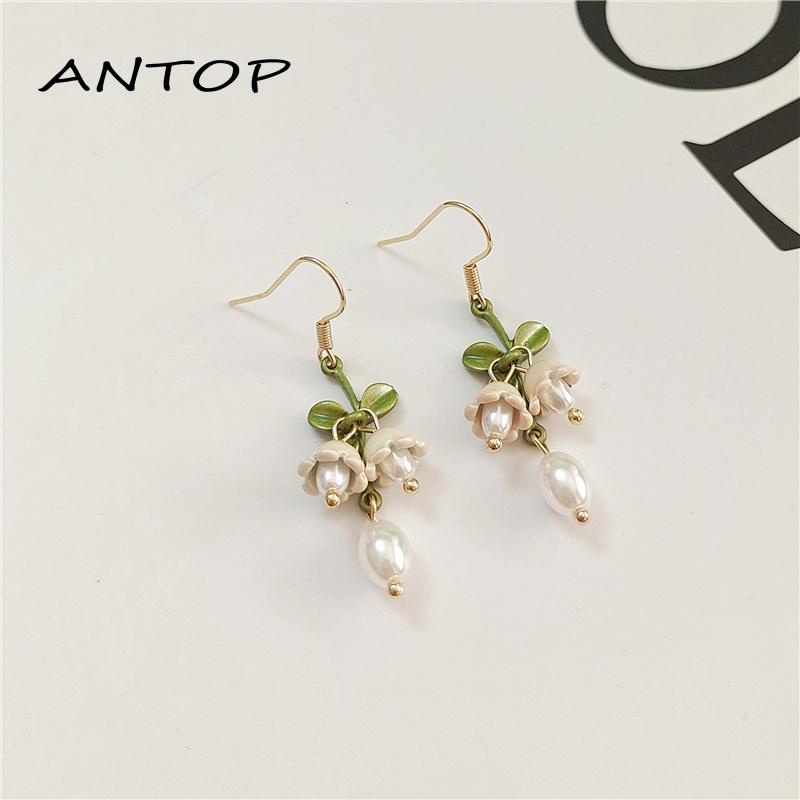 kalung rantai klavikula musim panas desain bunga lily anggrek gaya retro kuno elegance korean fashion untuk wanita trendi