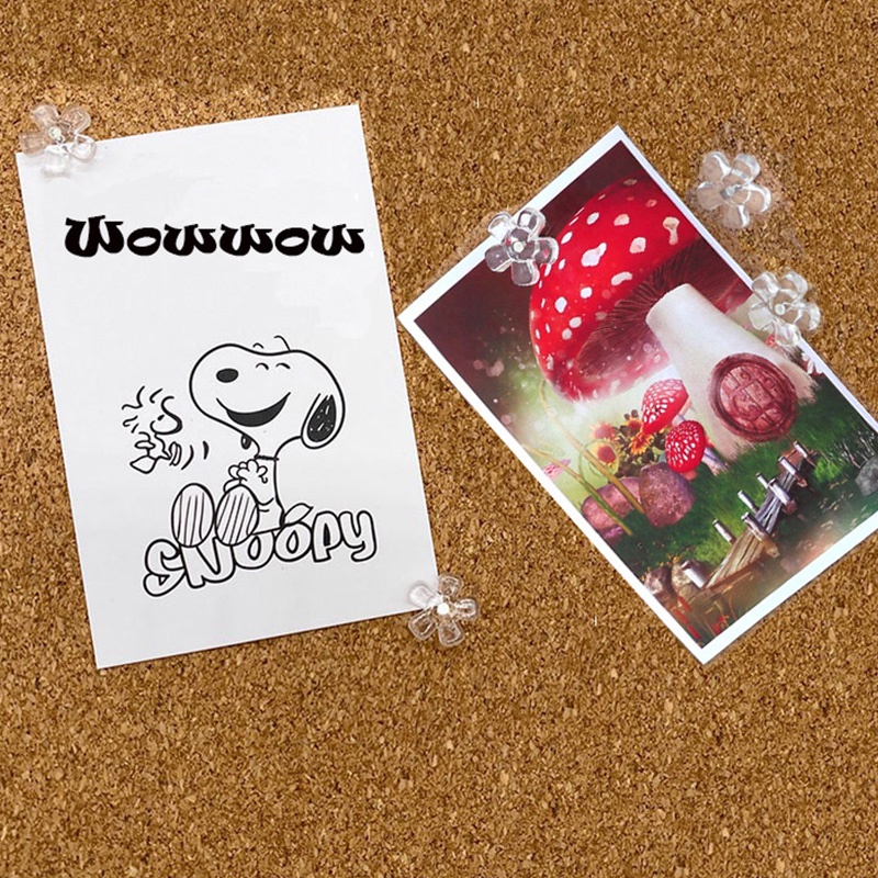 100 Pcs Transparent Flower Small Nail Photo Wall Decoration Fixing Tool