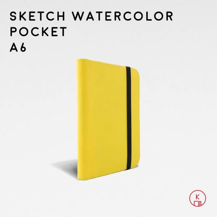 

Kiky Sketch Book - Papan Tulis Gambar - Lyra Sketch Book Sketchbook Watercolor Pocket A6 Kuning