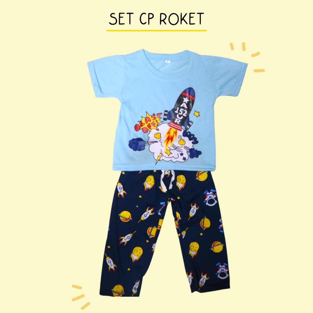 BabynKids - Setelan CP Anak Unisex / Setelan Anak Celana Panjang / Setelan Anak Motif Gambar Karakter / Setelan Anak laki laki / Setelan Anak Perempuan