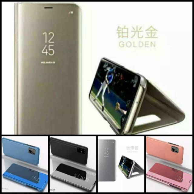Case flip mirror VIVO Y17/Y15/Y12/S1 PRO/V19 clear view standing cover
