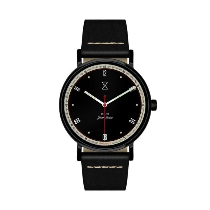 JAM TANGAN PRIA WANITA DEKADE TIME JOUR V2 AETHOS BLACK
