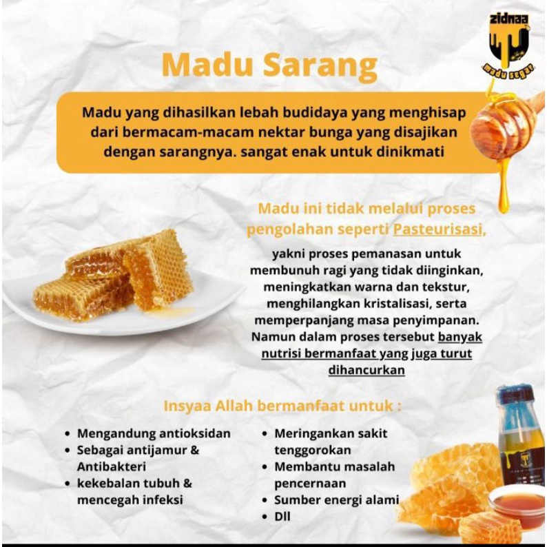 

MADU SARANG RAW HONEY