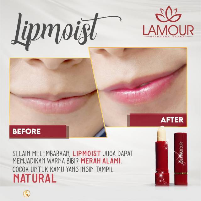LIPMOIST /PELEMBAB BIBIR /LIPBALM/MENCERAHKAN BIBIR/ BIBIR ALAMI/ BIBIR KERING /PELEMBAB