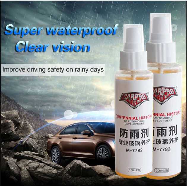 Cairan Anti Air Kaca Mobil Nano Spray Coating Rainproof 100ml - M-7782-Transparan