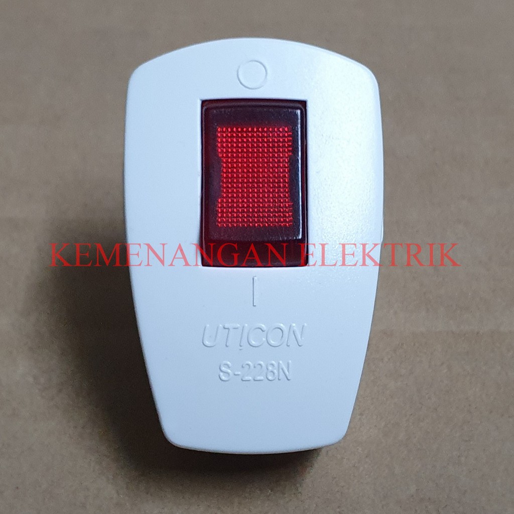 UTICON STEKER ARDE SAKLAR LAMPU S-228N / COLOKAN LISTRIK SWITCH ON OFF S 228N