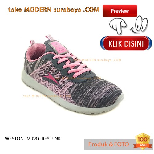 WESTON JM 08 GREY PINK sepatu wanita kets sneakers