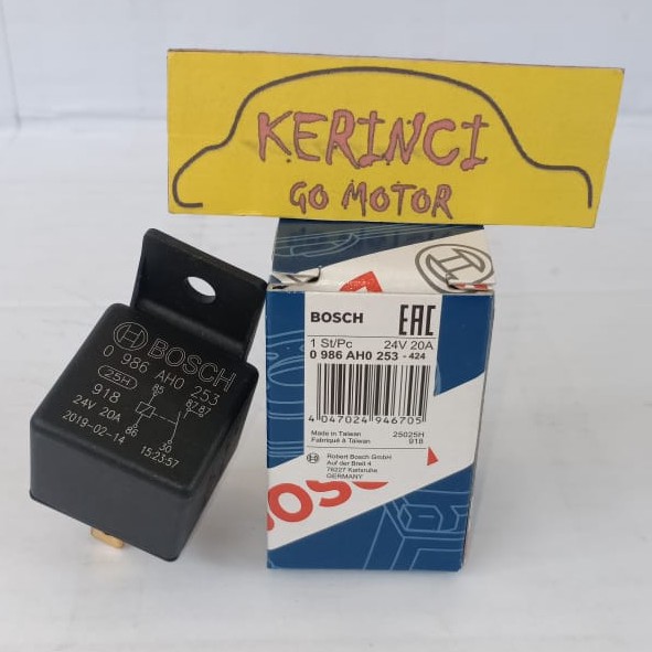 RELAY BOSCH KAKI 5 24V 20A AH0 253 - RELAY 24 VOLT BOSCH 5 KAKI