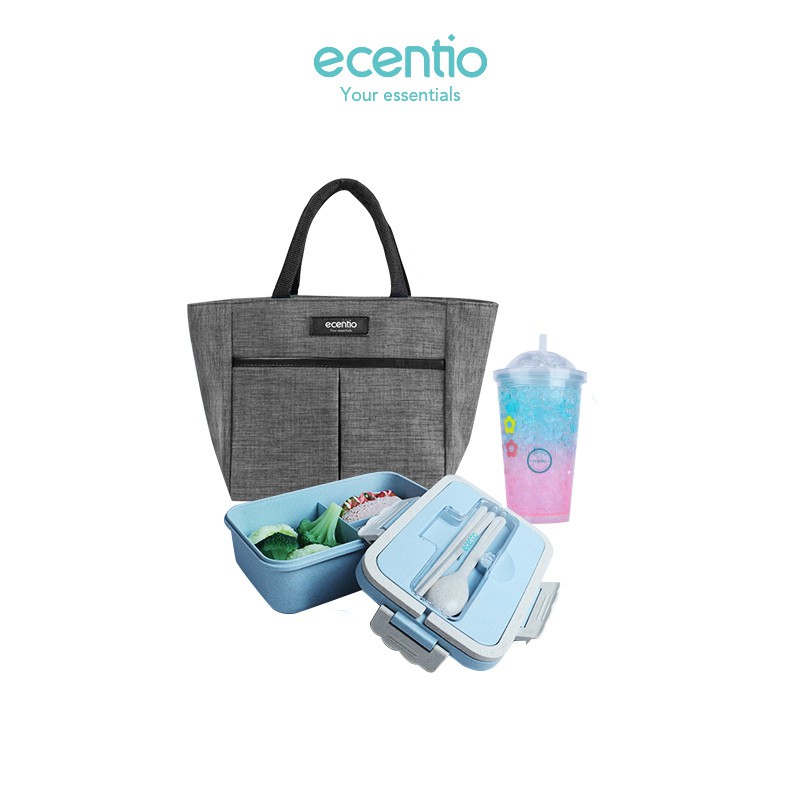 

Ecentio Kotak Makan Set/ice cup/lunch Tas Portable/ Anti Tumpah Berbahan/lunch box set/kotak bekal
