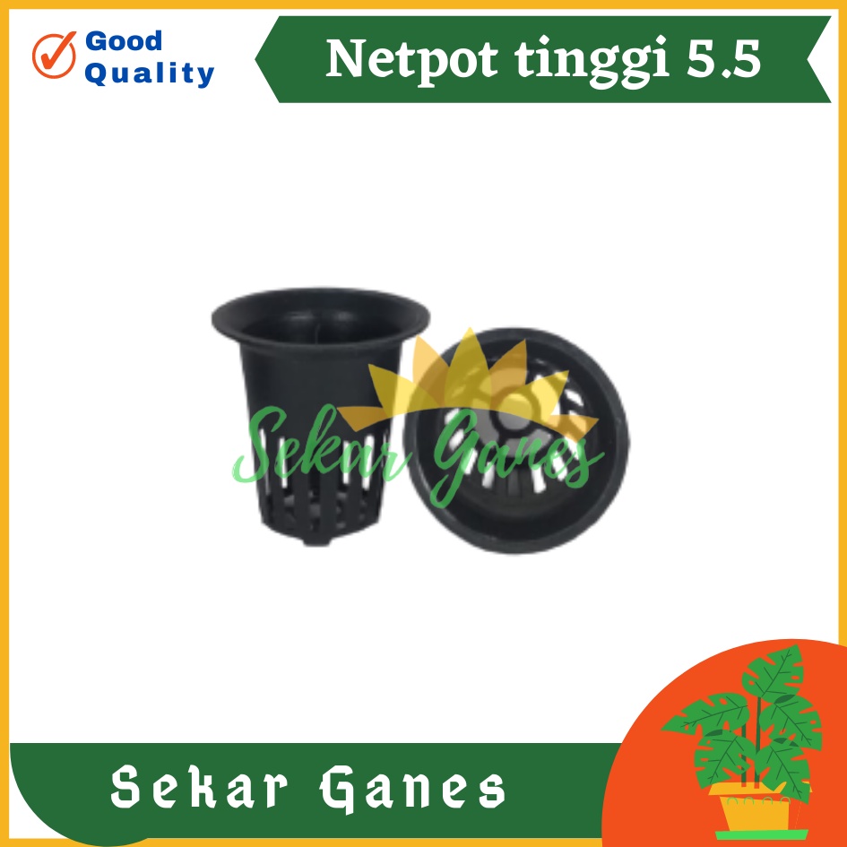 100PCS NETPOT 5CM HITAM NEWDESIGN TINGGI 5.5CM NET POT HIDROPONIK HYDROPONIC 5 CM MURAH