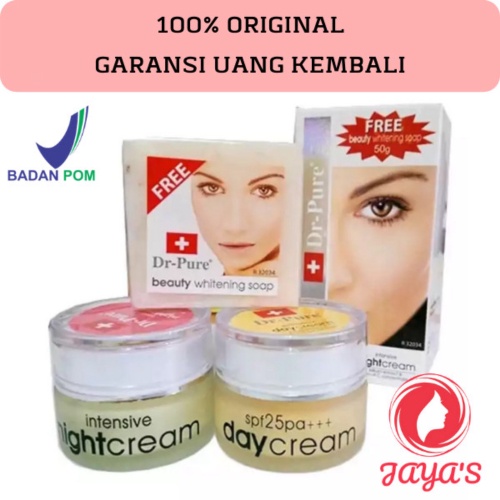 Jual DR Pure Paket Krim Siang dan Malam Bonus Sabun BPOM ASLI Limited