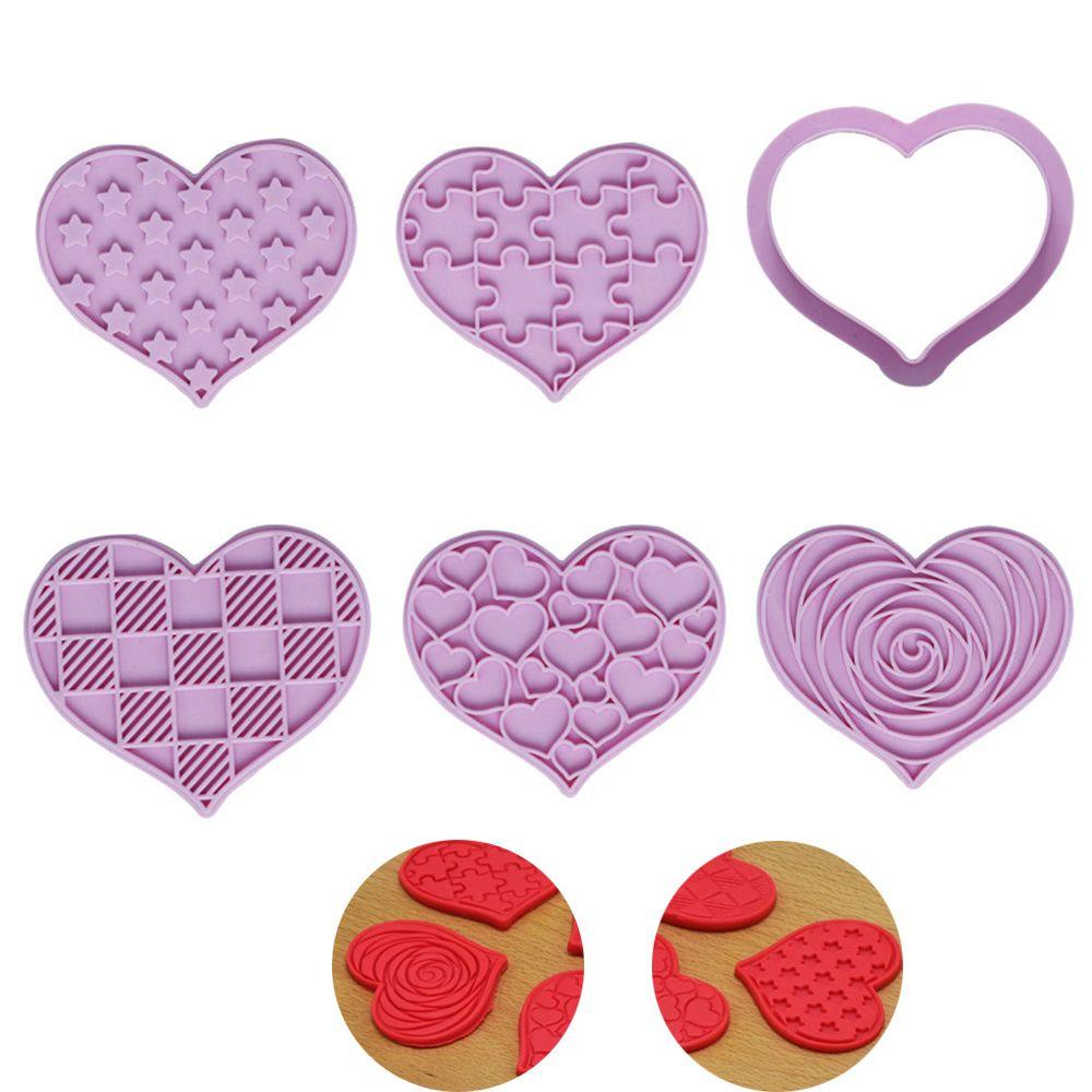 Nanas 6 Pcs Cookie Cutter Ulang Tahun Fondant Stamp Dekorasi Kue Cookie Emboss Cetakan