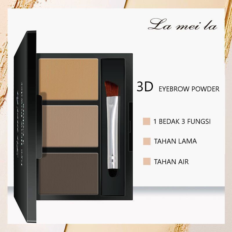 LAMEILA 3605 EYEBROW POWDER 3 COLORS BEDAK ALIS 3 WARNA