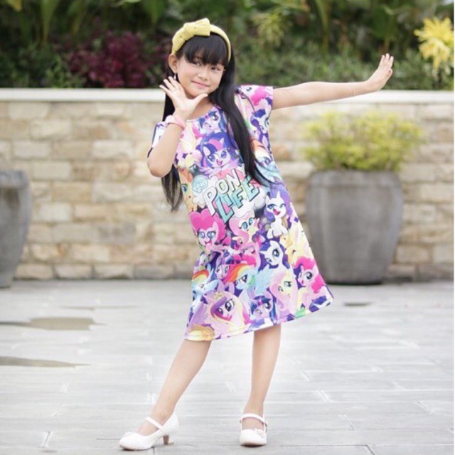 DAILY DRESS LITTLEPONY,HOMEDRESS,BAJU ANAK CEWEK,BAJU ANAK LUCU,DRESS ANAK