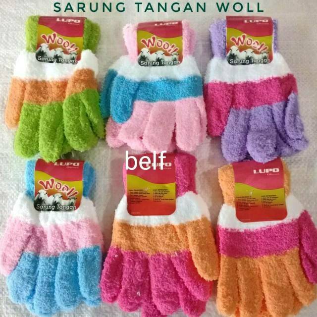 Sarung Tangan Motor Bulu Woll / Sarung Tangan Udara Dingin Cewek / Sarung Tangan Woll Musin Dingin