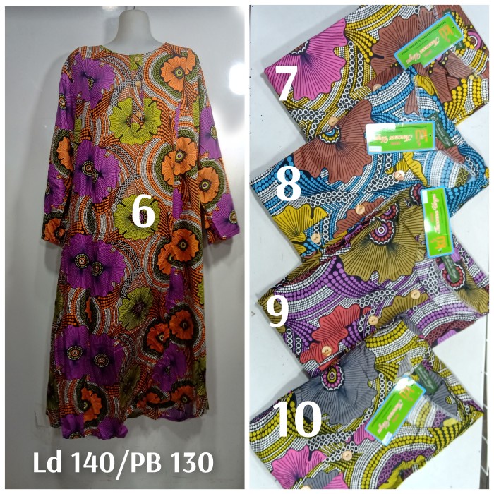 DASTER PANJANG TANGAN PANJANG ABAYA SUPER JUMBO 5L LD 140 KENCANA UNGU