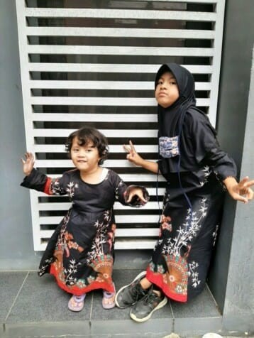 Batik Couple Keluarga Sania Ruffle Ori Ndoro Jowi Dnt Motif Kipas