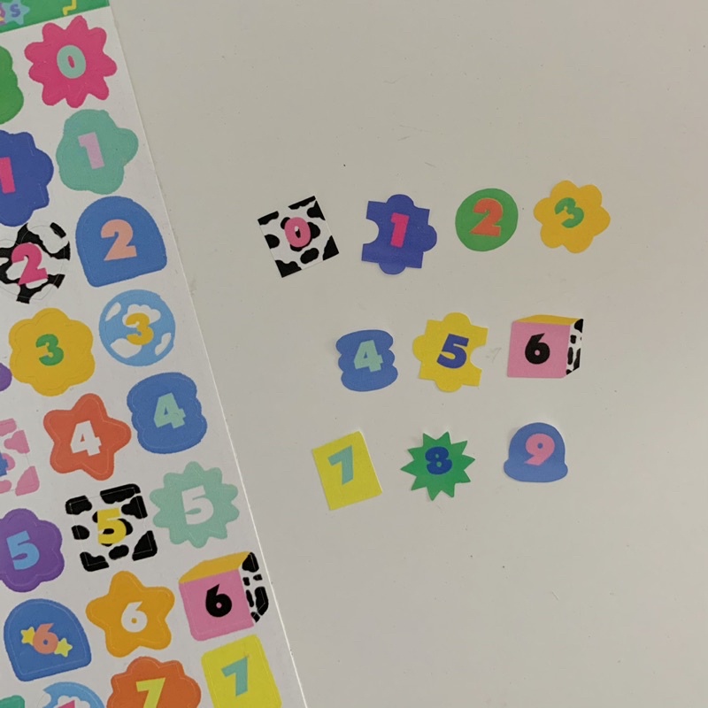 

Summer Tapes Shape Number Seal Sticker/deco sticker/sticker deco/stiker jurnal